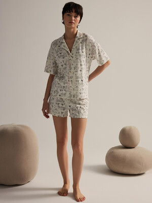 Купить Бавовняна класична жіноча піжама з шортами HAYS 62321 в Украина