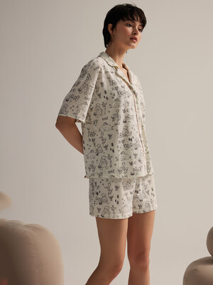 Купить Хлопковая классическая женская пижама с шортами HAYS 62321 в Украина в Lingerie.ua - Одяг для дому та відпочинку, Фото 5