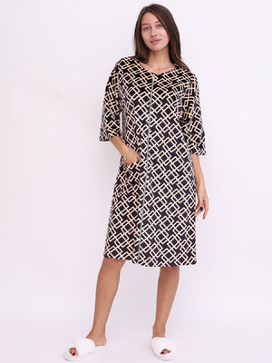 Купить Велюровый халат на молнии с принтом LINGERIE 170818 в Украина в Lingerie.ua - Одяг для дому та відпочинку, Фото 5