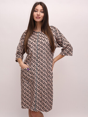 Купить Велюровый халат на молнии с принтом LINGERIE 170818 в Украина в Lingerie.ua - Одяг для дому та відпочинку, Фото 6