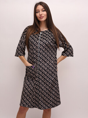 Купить Велюровый халат на молнии с принтом LINGERIE 170818 в Украина в Lingerie.ua - Одяг для дому та відпочинку, Фото 7