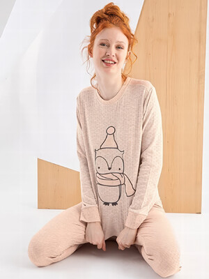 Купить Трикотажный домашний комплект с длинным рукавом SEVIM S 13158 в Украина в Lingerie.ua - Одяг для дому та відпочинку, Фото 2