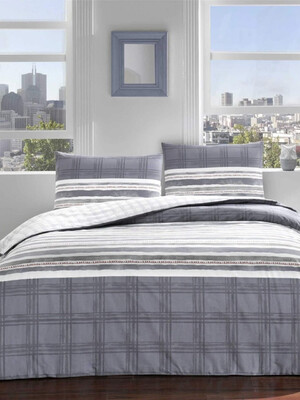 Купить Комплект постільної білизни двоспальний TAC Sidra (ранфорс) в Украина