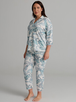 Купить Бавовняна класична піжама з капрі HAYS 62350 в Украина в Lingerie.ua - Одяг для дому та відпочинку, Фото 2