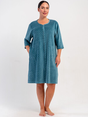 Велюровый женский халат большого размера VIENETTA 5070132126