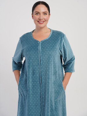 Купить Велюровий жіночий халат великого розміру VIENETTA 5070132126 в Украина в Lingerie.ua - Одяг для дому та відпочинку, Фото 3