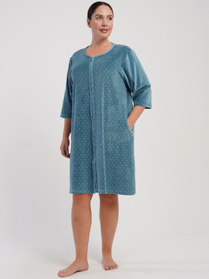 Купить Велюровий жіночий халат великого розміру VIENETTA 5070132126 в Украина в Lingerie.ua - Одяг для дому та відпочинку, Фото 4