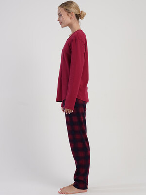 Купить Бавовняний комплект жіночий з довгим рукавом VIENETTA 5031362334 в Украина в Lingerie.ua - Одяг для дому та відпочинку, Фото 7