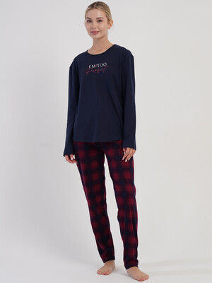 Купить Бавовняний комплект жіночий з довгим рукавом VIENETTA 5031362334 в Украина в Lingerie.ua - Одяг для дому та відпочинку, Фото 3