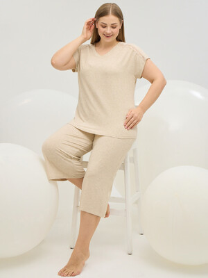 Купить Домашний комплект женский большого размера с капри SEVIM 16848 в Украина в Lingerie.ua - Одяг для дому та відпочинку, Фото 3