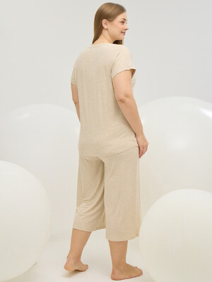 Купить Домашний комплект женский большого размера с капри SEVIM 16848 в Украина в Lingerie.ua - Одяг для дому та відпочинку, Фото 4