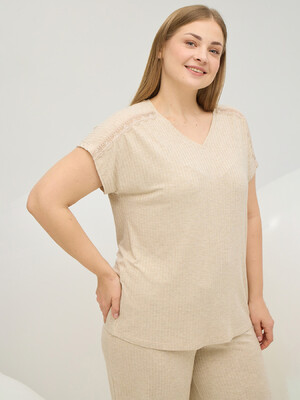 Купить Домашний комплект женский большого размера с капри SEVIM 16848 в Украина в Lingerie.ua - Одяг для дому та відпочинку, Фото 5