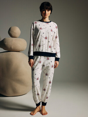 Бавовняний домашній комплект з довгим рукавом HAYS 62134