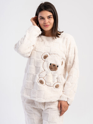 Купить Теплый домашний костюм из велсофта VIENETTA 1618524110 в Украина в Lingerie.ua - Одяг для дому та відпочинку, Фото 4