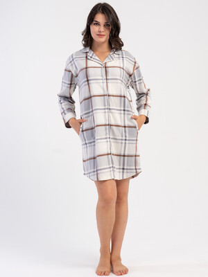 Купить Флисовый халат на пуговицах VIENETTA 1618391118 в Украина в Lingerie.ua - Одяг для дому та відпочинку, Фото 1