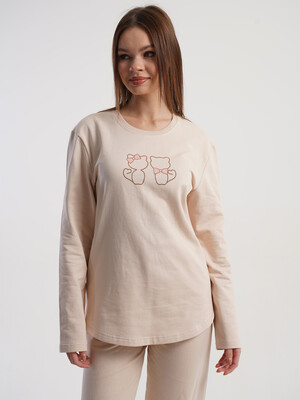 Купить Байковый домашний комплект с брюками VIENETTA 5110110000 в Украина в Lingerie.ua - Одяг для дому та відпочинку, Фото 3