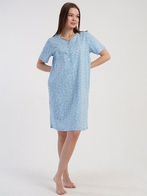 Хлопковая домашняя туника с коротким рукавом VIENETTA 5100240111