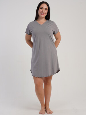 Купить Хлопковая домашняя туника большого размера VIENETTA 5120020000 в Украина в Lingerie.ua - Одяг для дому та відпочинку, Фото 6