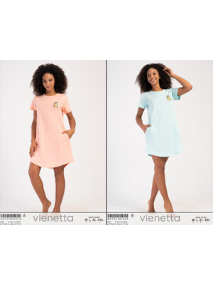 Бавовняна туніка з коротким рукавом VIENETTA 4070740000