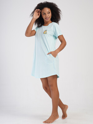 Купить Хлопковая туника с коротким рукавом VIENETTA 4070740000 в Украина в Lingerie.ua - Одяг для дому та відпочинку, Фото 5