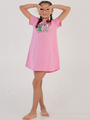 Купить Хлопковая туника с коротким рукавом VIENETTA 2126960000  в Украина в Lingerie.ua - Одяг для дому та відпочинку, Фото 3