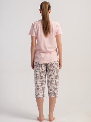 Купить Бавовняний літній костюм із капрі VIENETTA 5120753843 в Украина в Lingerie.ua - Одяг для дому та відпочинку, Фото 3