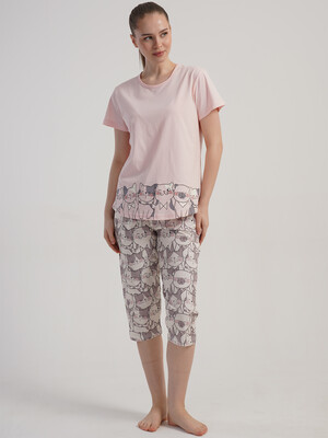 Купить Бавовняний літній костюм із капрі VIENETTA 5120753843 в Украина в Lingerie.ua - Одяг для дому та відпочинку, Фото 6