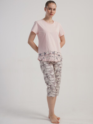 Купить Бавовняний літній костюм із капрі VIENETTA 5120753843 в Украина в Lingerie.ua - Одяг для дому та відпочинку, Фото 7