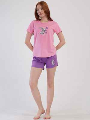 Купить Бавовняний літній комплект (футболка + шорти) VIENETTA 4101400000 в Украина в Lingerie.ua - Одяг для дому та відпочинку, Фото 2