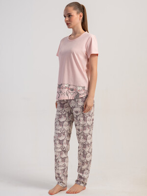 Купить Летний хлопковый домашний комплект (футболка + брюки) VIENETTA 5120763843 в Украина в Lingerie.ua - Одяг для дому та відпочинку, Фото 4