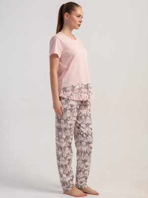 Купить Летний хлопковый домашний комплект (футболка + брюки) VIENETTA 5120763843 в Украина в Lingerie.ua - Одяг для дому та відпочинку, Фото 5