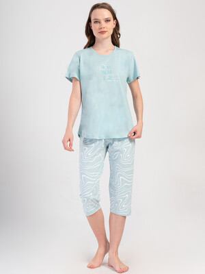 Купить Хлопковый костюм большого размера (футболка + капри) VIENETTA 4080481554 в Украина