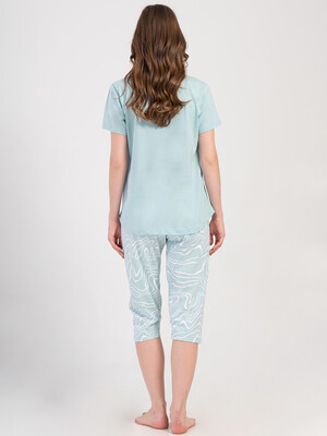 Купить Хлопковый костюм большого размера (футболка + капри) VIENETTA 4080481554 в Украина в Lingerie.ua - Одяг для дому та відпочинку, Фото 3