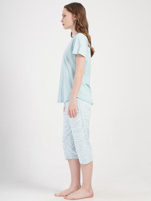 Купить Хлопковый костюм большого размера (футболка + капри) VIENETTA 4080481554 в Украина в Lingerie.ua - Одяг для дому та відпочинку, Фото 7