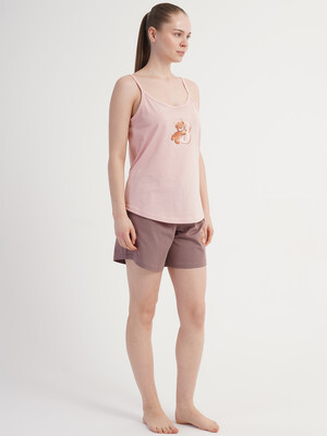 Купить Хлопковая летняя пижама (майка + шорты) VIENETTA 6011530000 в Украина в Lingerie.ua - Одяг для дому та відпочинку, Фото 8
