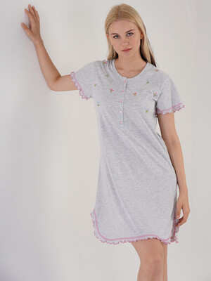 Купить Хлопковая туника с коротким рукавом VIENETTA 3051010000 в Украина в Lingerie.ua - Одяг для дому та відпочинку, Фото 2