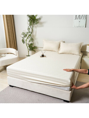 Купить Простынь на резинке  Saten Stripe MALLORY 21180 160*200 в Украина в Lingerie.ua - Одяг для дому та відпочинку, Фото 27