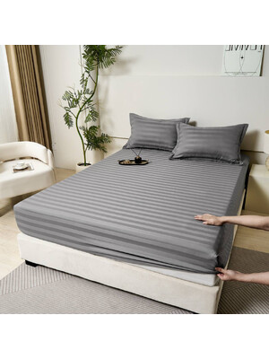 Купить Простынь на резинке  Saten Stripe MALLORY 21180 160*200 в Украина в Lingerie.ua - Одяг для дому та відпочинку, Фото 4