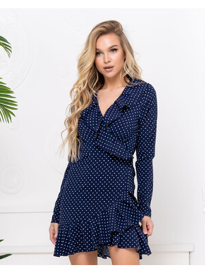 Купить Короткое платье на запах с оборками LINGERIE 170171 в Украина в Lingerie.ua - Одяг для дому та відпочинку, Фото 1