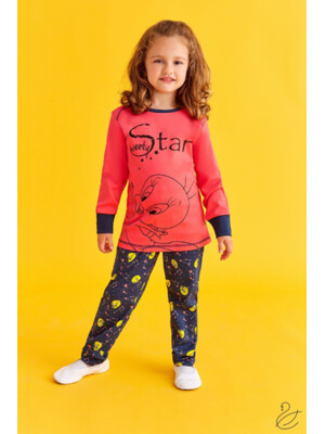 Купить Піжама для дівчаток із довгим рукавом RP TWEETY L9801 в Украина в Lingerie.ua - Одяг для дому та відпочинку, Фото 2