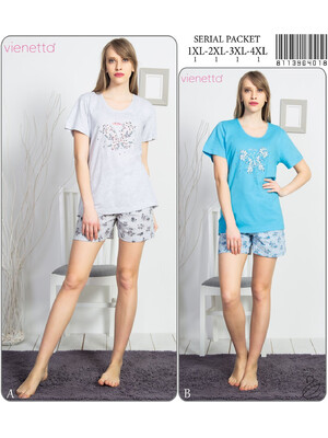 Комплект женский из футболки и шорт VIENETTA 8113964018
