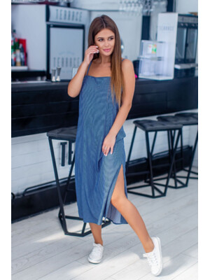 Купить Хлопковый сарафан летний на тонких бретельках LINGERIE 170358 в Украина в Lingerie.ua - Одяг для дому та відпочинку, Фото 2