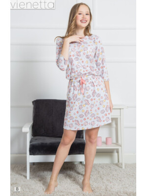 Купить Хлопковая домашняя туника VIENETTA 9040784636 в Украина в Lingerie.ua - Одяг для дому та відпочинку, Фото 2