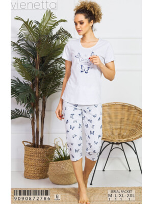 Купить Хлопковый комплект с бриджами VIENETTA 9090872786 в Украина в Lingerie.ua - Одяг для дому та відпочинку, Фото 1