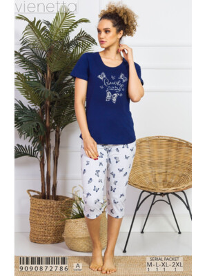 Купить Хлопковый комплект с бриджами VIENETTA 9090872786 в Украина в Lingerie.ua - Одяг для дому та відпочинку, Фото 2