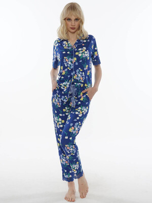 Женская классическая пижама с коротким рукавом VIENETTA 0110090427