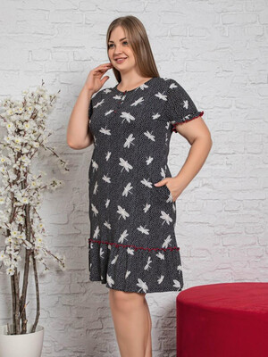 Купить Хлопковое платье женское с оборкой COCOON J2-2014 в Украина в Lingerie.ua - Одяг для дому та відпочинку, Фото 4