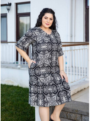 Купить Платье летнее из вискозы с карманами COCOON J2-2426 в Украина