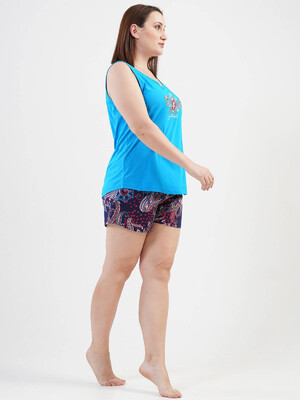 Купить Хлопковый комплект большого размера с шортами VIENETTA 1121190414 в Украина в Lingerie.ua - Одяг для дому та відпочинку, Фото 2