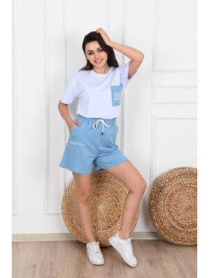 Купить Костюм  ADROM 3396 футболка с шортами хлопковый трикотаж  в Украина в Lingerie.ua - Одяг для дому та відпочинку, Фото 2